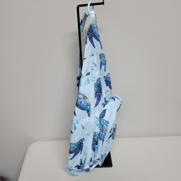 Vera Bradley Just Turtles Sling Backpack. - Picture 8 of 14